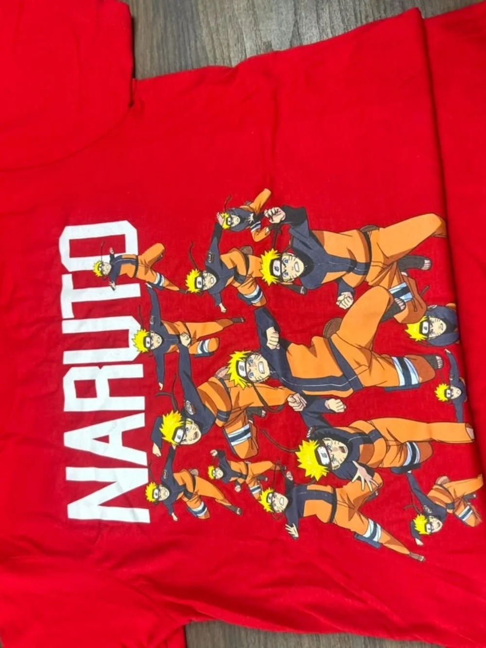 Red Naruto Graphic Kids T‑Shirt